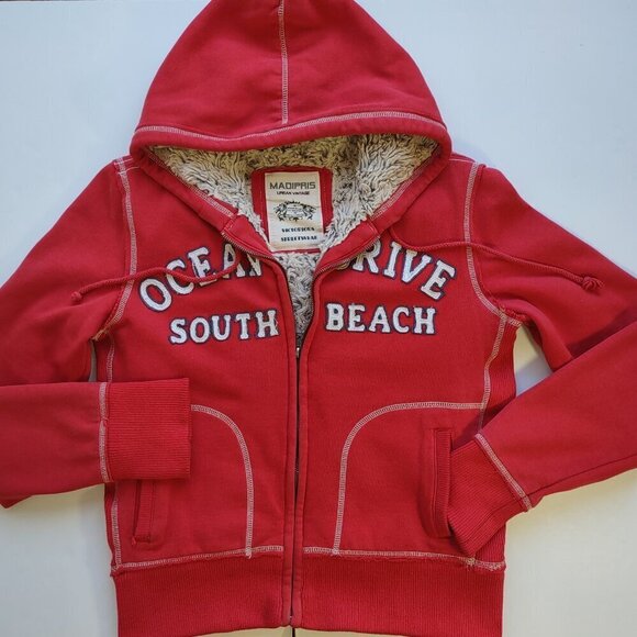 South Beach Hoodie Sweatshirt Madipris Distressed Streetwear Grunge *Teen Large - Picture 2 of 12